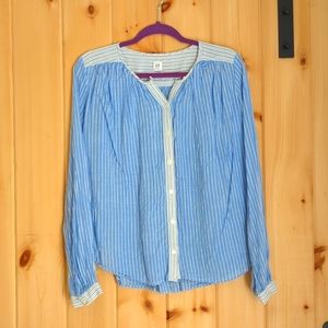 Gap button down peasant top